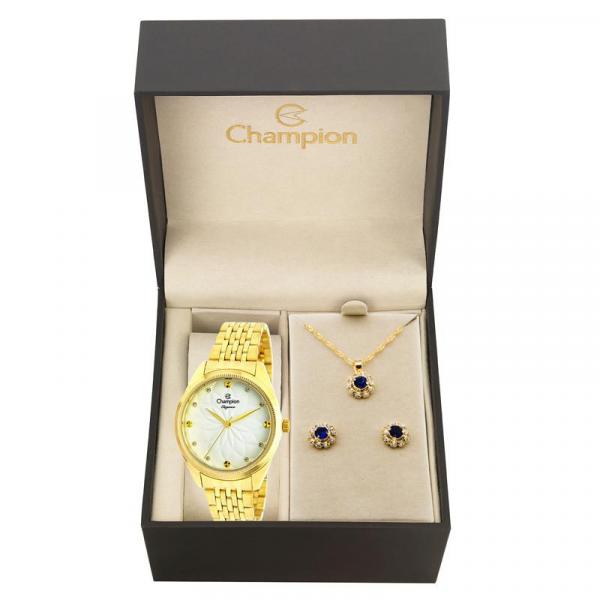 Kit Relógio Champion Feminino Elegance - CN26993W - Magnum