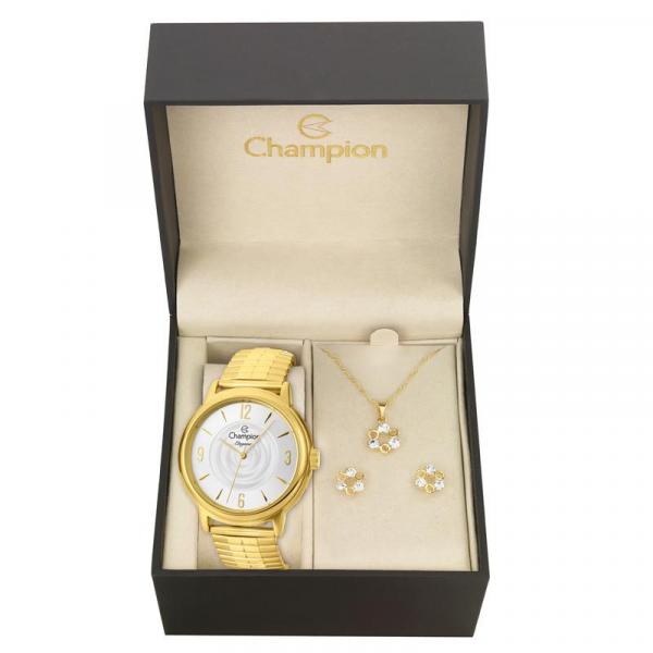 Kit Relógio Champion Feminino Elegance - CN27867W - Magnum