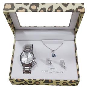 Kit Relógio Feminino Backer 106170057 - Prata