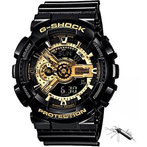 Kit Relógio G-Shock Ga-110gb-1adr Casio + Chaveiro Estilo Suíço 11 Funções