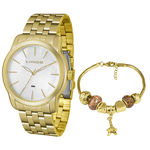 Kit Relógio Lince Feminino Dourado Lrg4551lku87 + Pulseira