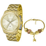 Kit Relógio Lince Feminino Dourado Lrg4551lku88 + Pulseira