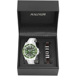 Kit Relógio Masculino Magnum Ma33068v - Prata/verde