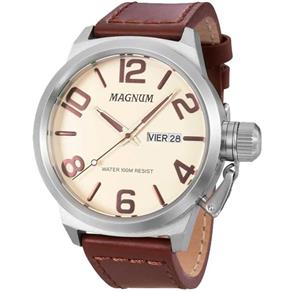 Kit Relógio Masculino Magnum MA33399B - Preta/Marrom