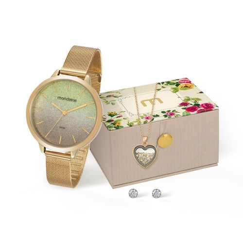 Kit Relógio Mondaine Feminino 53618lpmkde1k1