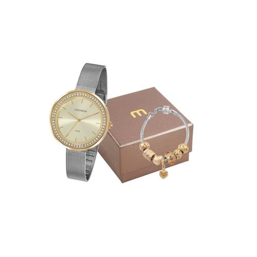 Kit Relógio Mondaine Feminino 53668LPMVBE3K1