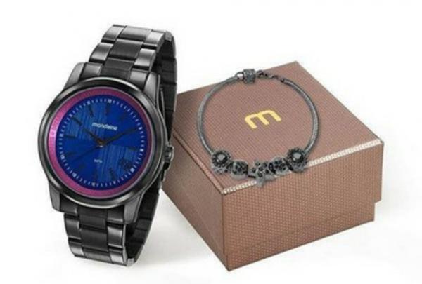 Kit Relógio Mondaine Feminino 53636lpmvpe2k1 com Pulseira