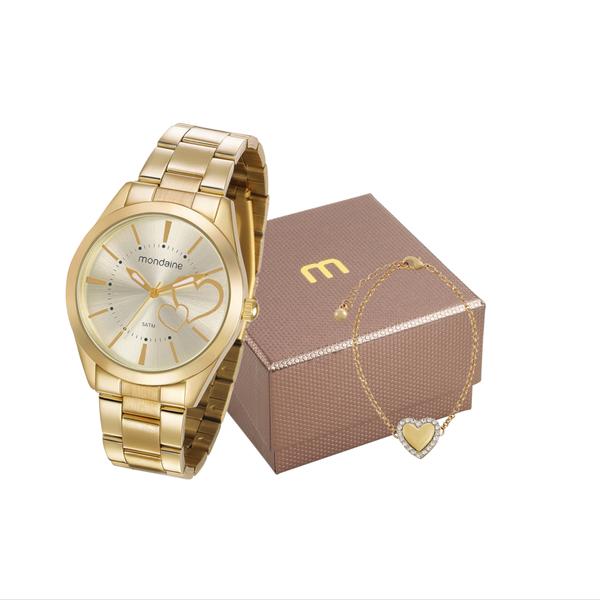 Kit Relógio Mondaine Feminino 53690lpmgde1