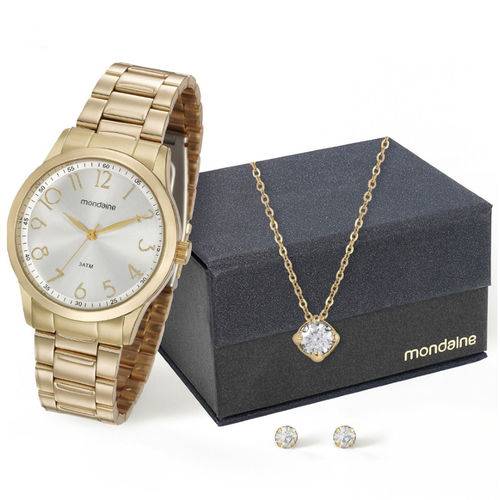 Kit Relógio Mondaine Feminino 99240lpmvde1k