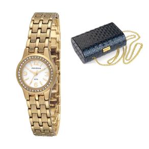 Kit Relógio Mondaine Feminino com Bolsa 94571LPMTDM1K