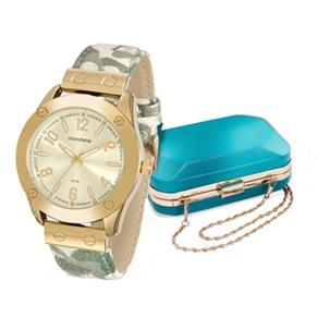 Kit Relógio Mondaine Feminino com Bolsa Clutch 94811LPMVDH2K1