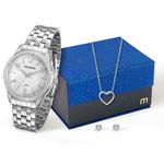 Kit Relógio Mondaine Feminino com Brincos e Colar 94865l0mkne4k2