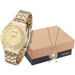 Kit Relógio Mondaine Feminino com Colar e Brincos 94864lpmkde1k1