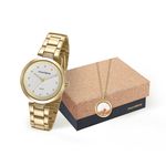 Kit Relógio Mondaine Feminino com Cordão 53544lpmvde1k1