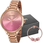 Kit Relógio Mondaine Feminino Com Pulseira 32101LPMKRE2K1