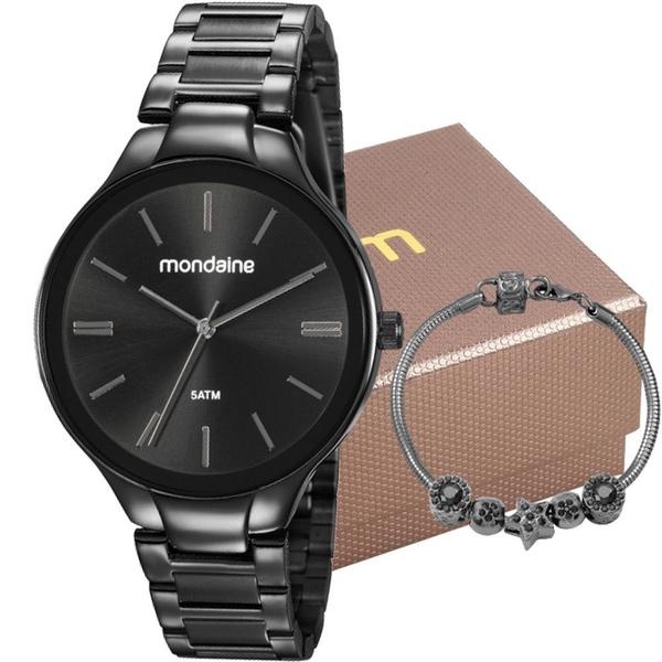 Kit Relógio Mondaine Feminino com Pulseira 53759lpmvpe2k1