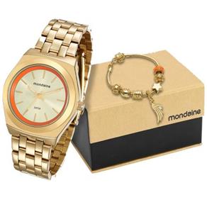 Kit Relógio Mondaine Feminino com Pulseira 76531LPMKDE4K1