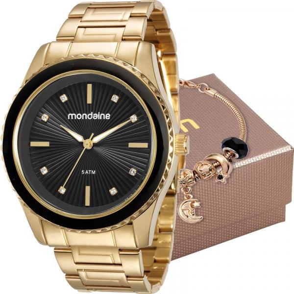 Kit Relógio Mondaine Feminino com Pulseira 76568LPMVDE5K