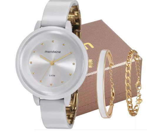 Kit Relógio Mondaine Feminino com Pulseira 76709lpmvdy3k1