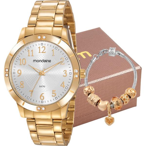 Kit Relógio Mondaine Feminino com Pulseira 83468LPMVDE1K1