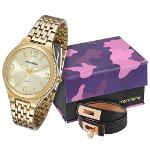 Kit Relógio Mondaine Feminino com Pulseira 94676lpmvde1k2