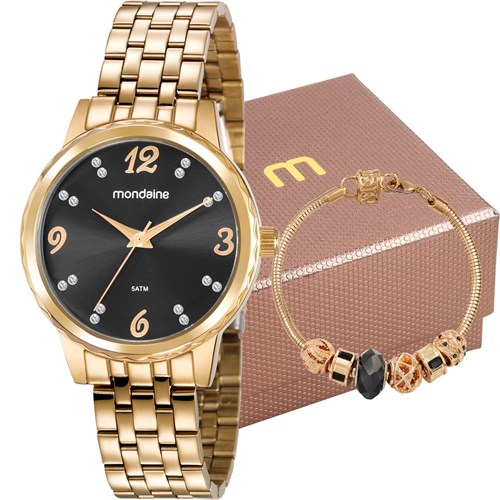 Kit Relógio Mondaine Feminino com Pulseira 99358LPMKDE0K2