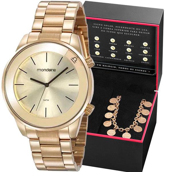 Kit Relógio Mondaine Feminino Quartz Ref.: 32149LPMKDE1K1