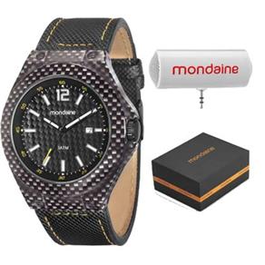 Kit Relógio Mondaine Masculino 94633GPMVPH2K com Mini Caixa de Som para Celular