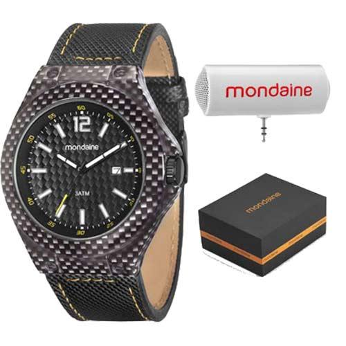 Kit Relógio Mondaine Masculino com Caixa de Som 94633GPMVPH2K