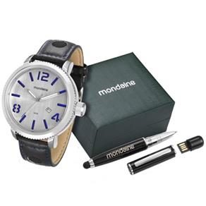 Kit Relógio Mondaine Masculino com Caneta Pen Drive 94791G0MVNH1K1