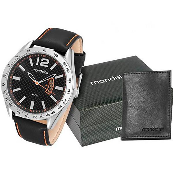 Kit Relógio Mondaine Masculino com Carteira 76548G0MKNH2K1