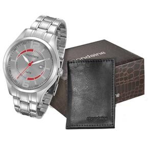 Kit Relógio Mondaine Masculino com Carteira 78588G0MGNA2K1