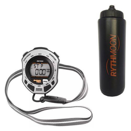 Kit Relógio Mormaii Stopwatch Unissex MO09442/8L + Squeeze Automático 1lt