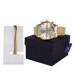 Kit Relógio Orizom Spaceman Masculino Dourado Original + Pulseira