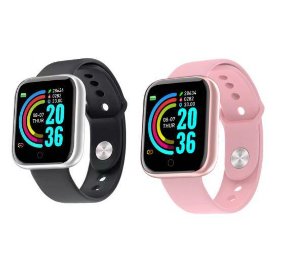 Kit Relógio Smartwatch Fitness Bluetooth Ele e Ela - Bsn