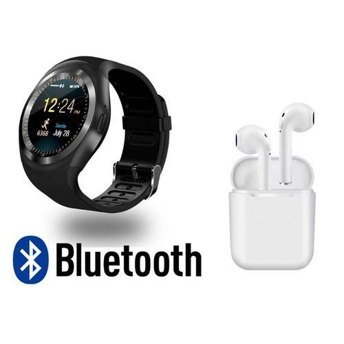 Kit Smart Watch Relógio Inteligente Y1 Bluetooth + Fone de Ouvido Bluetooth I11 Tws - Alipg