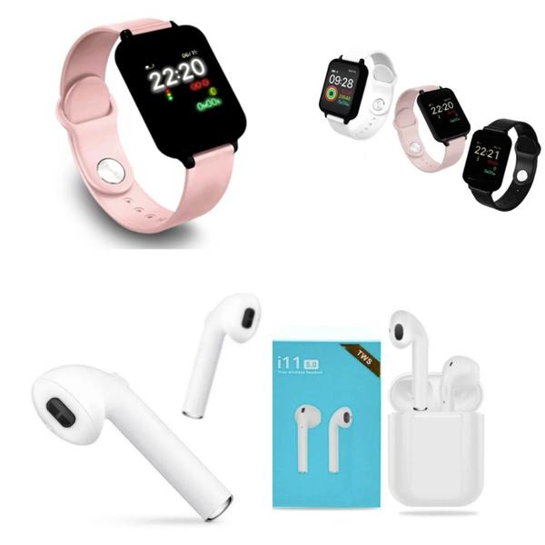 Kit Smartwatch B57 + Fone Bluetooth I11