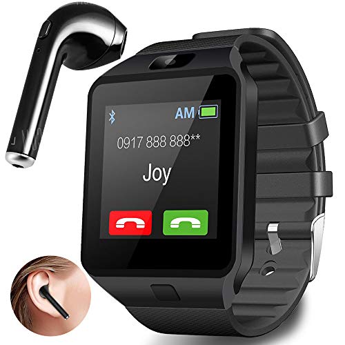 Kit Smartwatch DZ09 + Fone de Ouvido Bluetooth I7 - Relógio Celular Inteligente Chip Android Ios (PRETO)