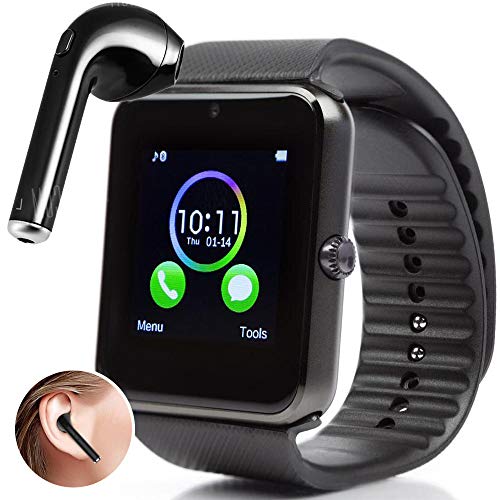 Kit Smartwatch GT08 + Fone de Ouvido Bluetooth I7 - Relógio Celular Inteligente Chip Android Ios (PRETO)