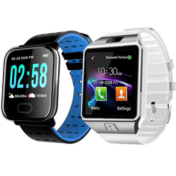 Kit 2 Smartwatch Relogio Inteligente Z9/A6 Whats Chip Android Ios Faz e Recebe Chamadas + Monitor Cárdiaco - A6/Z9