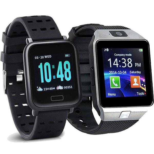 Kit 2 Smartwatch Relogio Inteligente Z9/A6 Whats Chip Android Ios Faz e Recebe Chamadas + Monitor Cárdiaco - A6/Z9