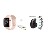 Kit Smartwatch Rose Iwo 9 Para Ligações E Notificações + Carregador Power Bank + Fone Bluetooth
