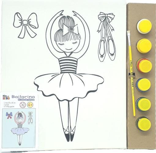 Kit Tela 25 X 30 - Bailarina - Kits For Kids