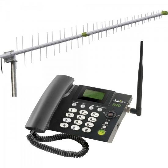 Kit Telefone Celular Fixo Prokd-6000 Preto Proeletronic