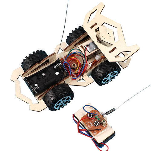 Kits de montagem de veículos Crianças Elétrica Madeira Kits Educação Ciência Tecnologia