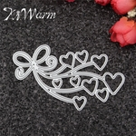 KiWarm Bonito Arco Voando Coração Corte Morre Metal Artesanato Stencil DIY Álbum Scrapbooking Embossing Ofício Cartão de Papel