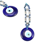 KiWarm Único Azul Contas de Vidro Grego Turco Olho Mal Pendurado Na Parede Amuleto Colorido Esmalte Pingente Gemstone DIY Artesanato Ornamentos