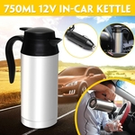 KROAK Copo de Aço Inoxidável Chaleira 750 ml 12 V Aquecimento com base em Carro Viagem Viagem Café Chá Caneca Aquecida Motor Água Quente Para Uso de Carro / Caminhão