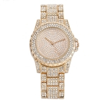 Lady Casual Relógios Rodada Dial relógio de quartzo completa Rhinestone Veja com Diamante Strap Alloy