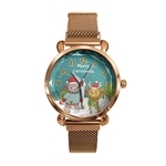 Lady Feliz Natal Quartz Relógio Urso X-mas Tree Moda Alloy Banda analógico relógio de pulso